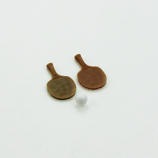 Mini Table Tennis Racket - Dollhouse Accessories paddle backside