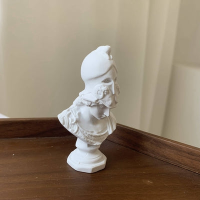 1/6 Scale Miniature Greek Bust Statues - Classical Plaster Ornaments & Dollhouse Figurines