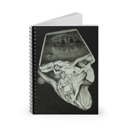 Sketchbook Notebook — Mythic Figures Illustration Spiral Ruled Notebook