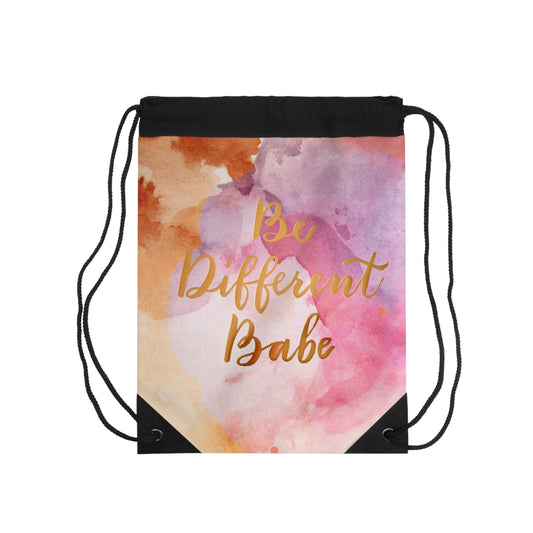 Pink Drawstring backpack front