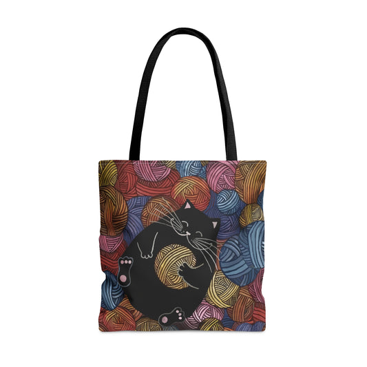 Tote Bag - Cat with Yarn Design