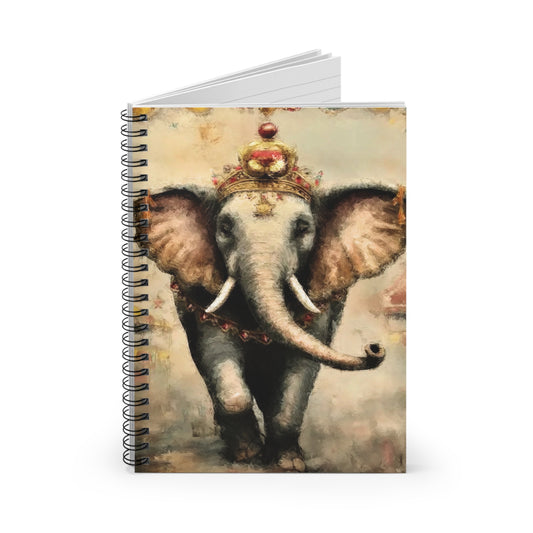 Elephant Spirit Spiral Notebook | Animal Lover Gift, Creative Journal, Travel Planner, Gift for Students, Nature-Themed Decor lined pages