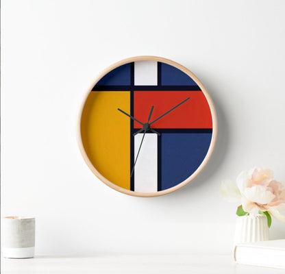 Clock Mondrian Design