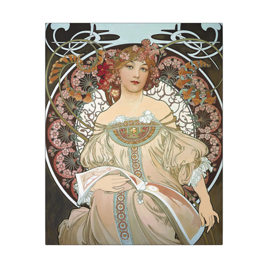 Day Dream After Alphonso Mucha Canvas Gallery Wraps