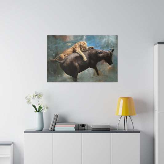 Wildlife Print - The Hunt, Matte Canvas, Stretched
