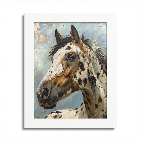 Appaloosa Horse Framed Poster - Rustic Equestrian Wall Art