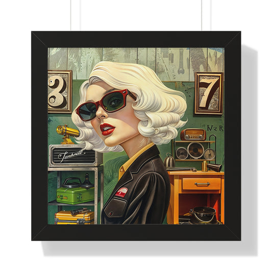 Framed Horizontal Poster Tool Time Blonde