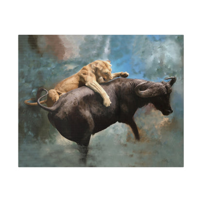 Wildlife Print - The Hunt, Matte Museum Wrap Canvas, Stretched