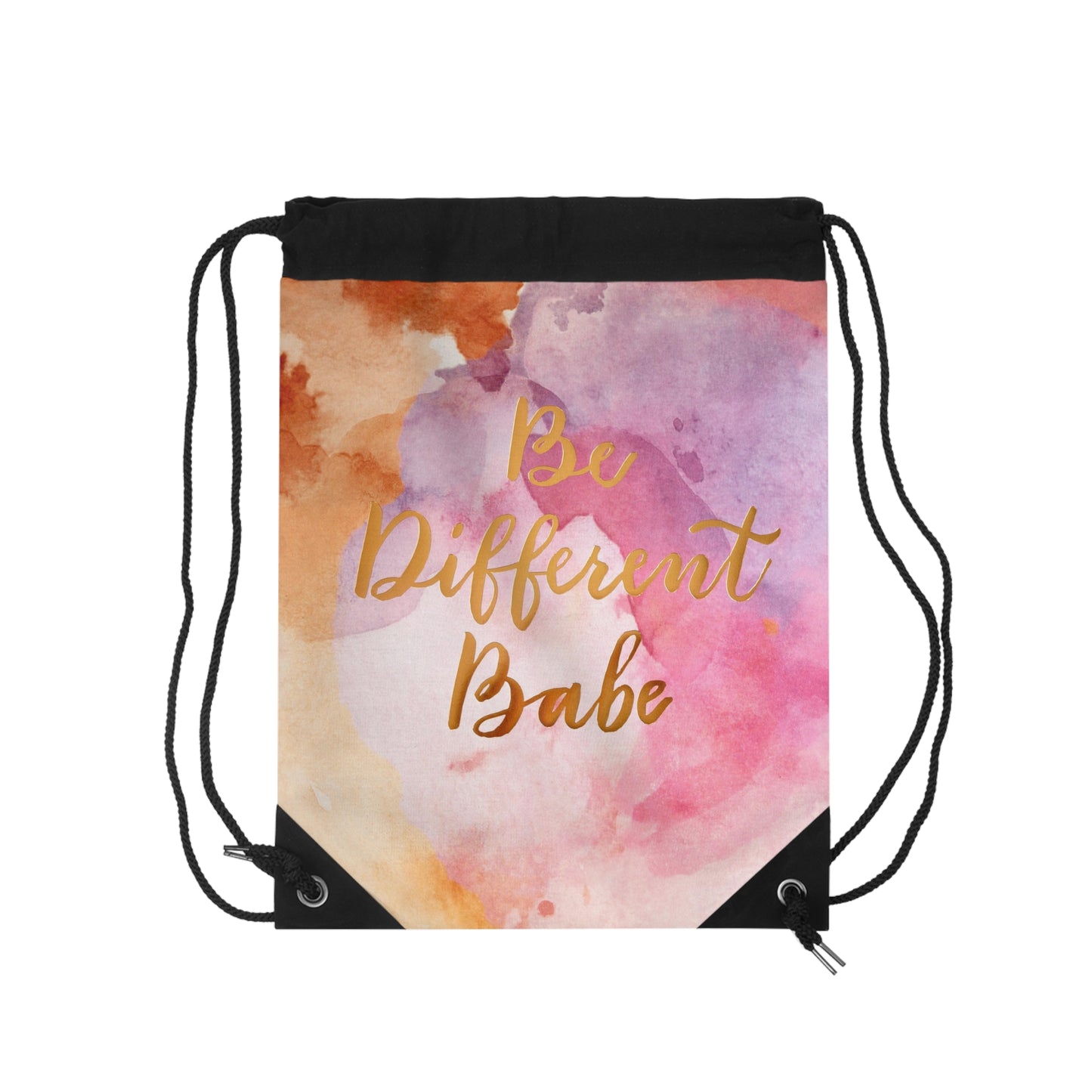 Pink Drawstring backpack with strings