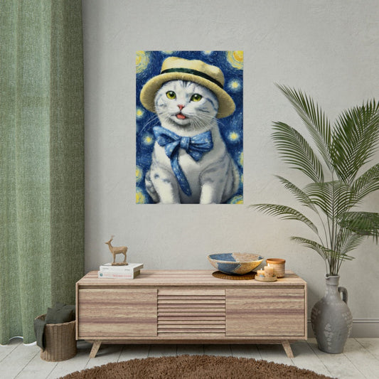 Starry Eyed Cat - Rolled Posters