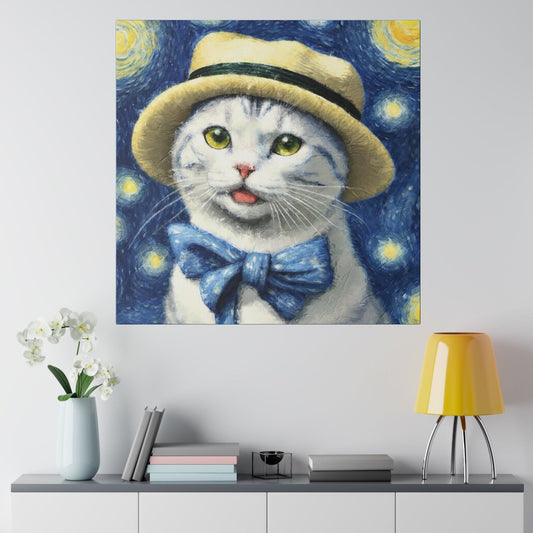 Starry Cat Canvas Print