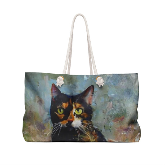 Weekender Tote Bag - Contemporary Cat - Totes for Cat Owners