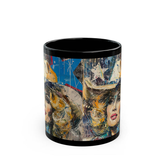 Accent Coffee Mug, 11oz - Country Queen black front