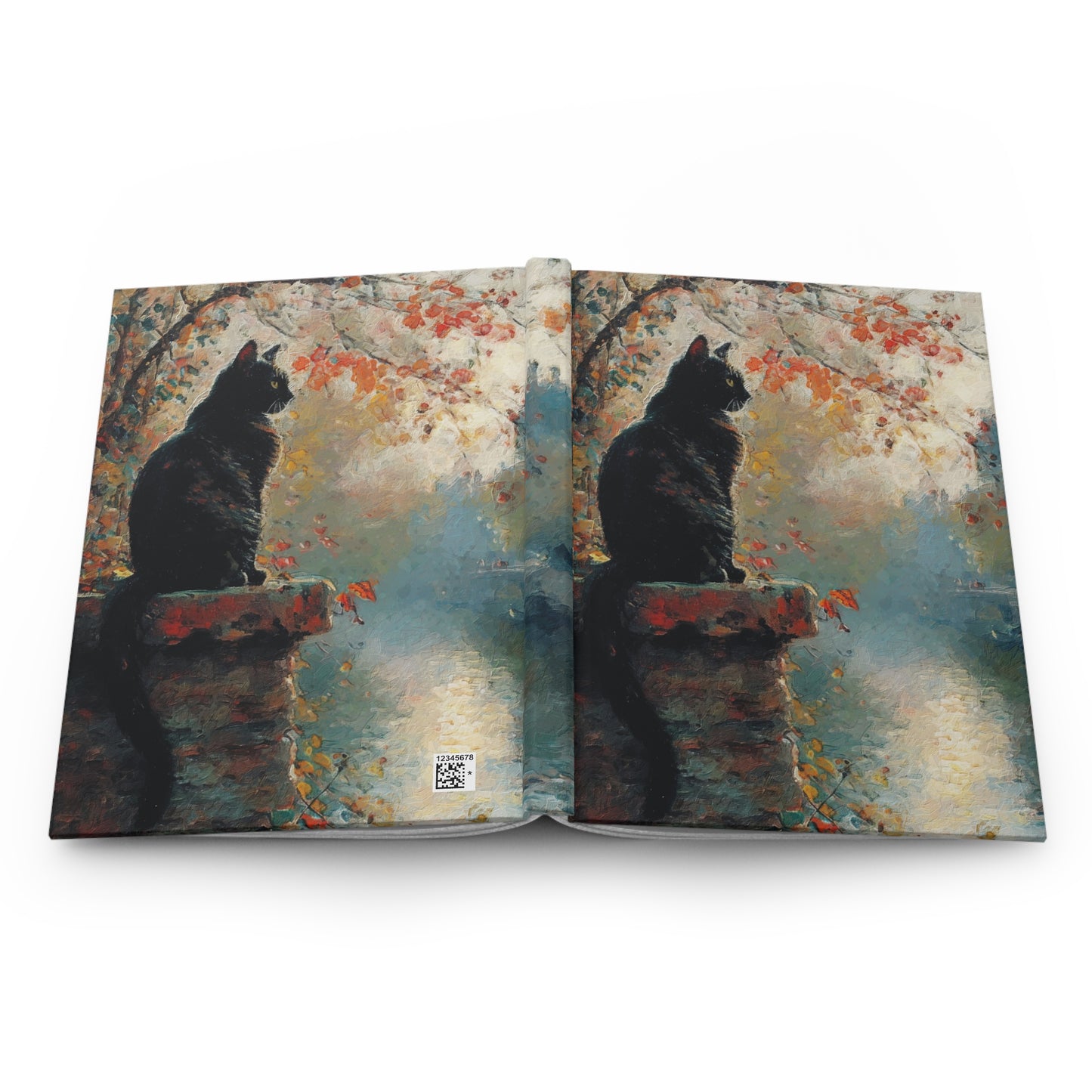 Hardcover Journal Matte - Black Cat by River