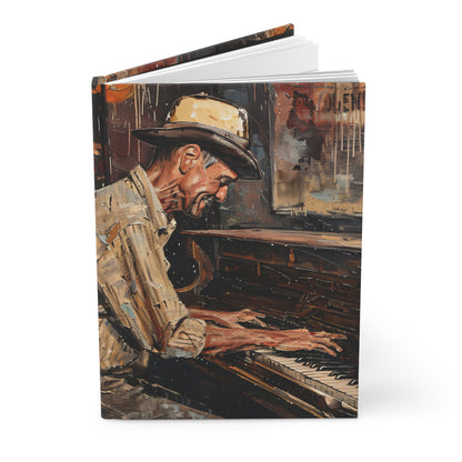 Hardcover Journal Matte - Honky Tonk Piano Player