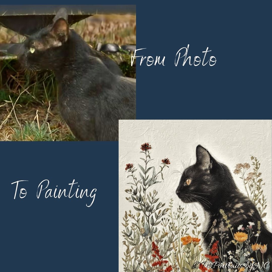 Cat portrait from photo