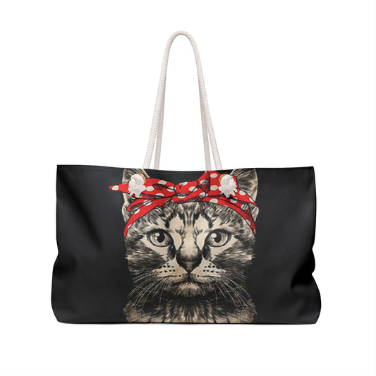 Cat Lover's Weekender Bag - Stylish Tote for Weekend Getaways, Travel, Pet Lovers, Unique Gifts for Cat Lovers, Trendy Bag for any Occasion
