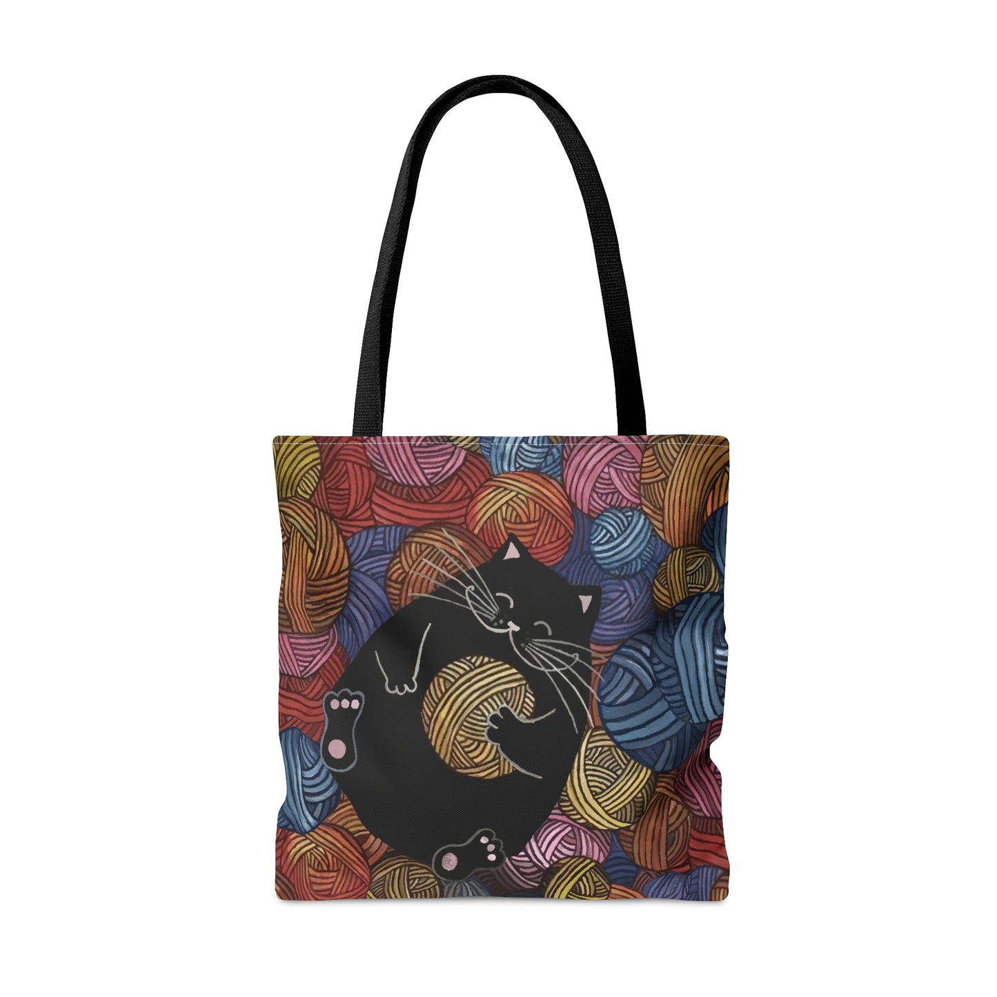 Tote Bag - Cat with Yarn Design