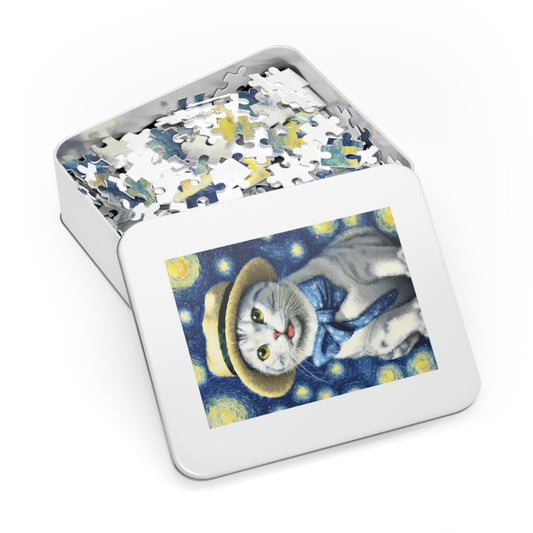 Starry Eye Cat Jigsaw Puzzle with box