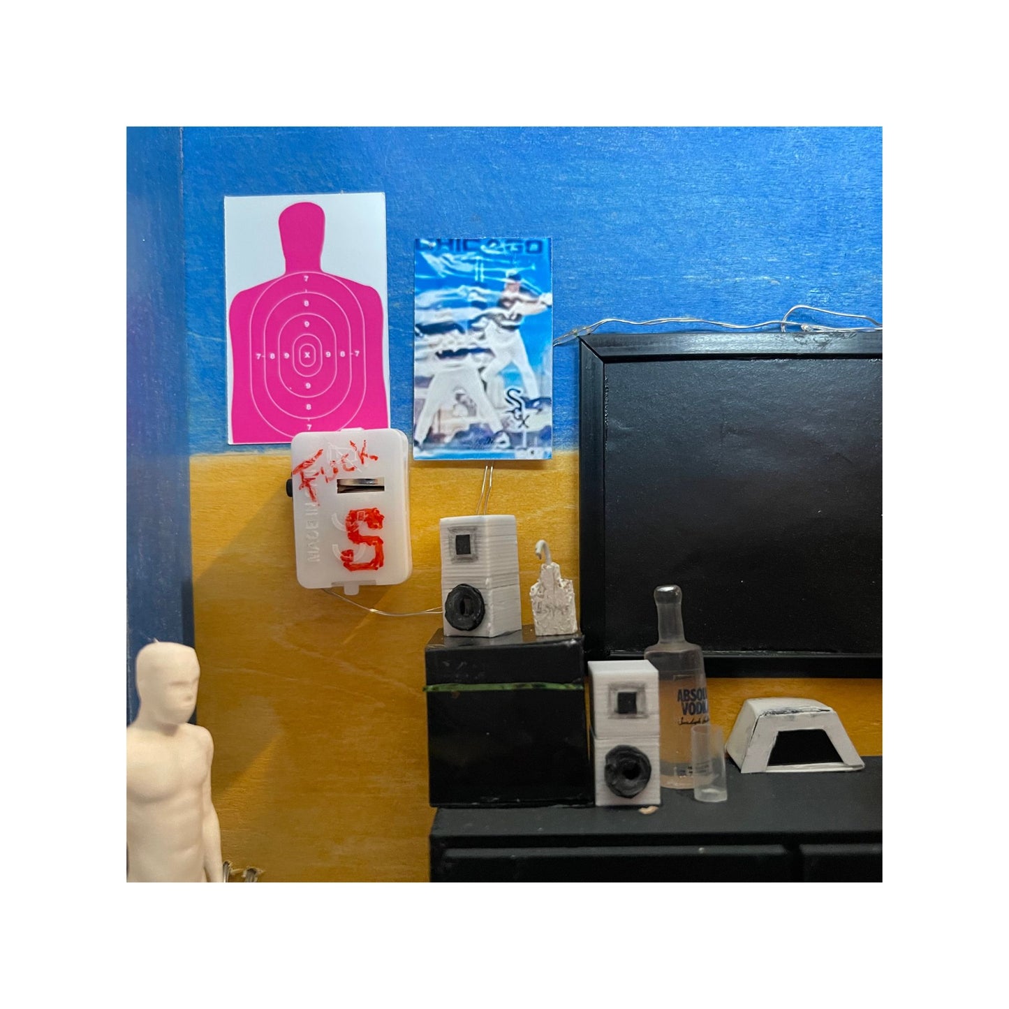 Custom Made Dorm Room - 1/24 Scale Diorama Room Box