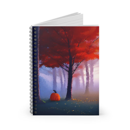 Autumn Pumpkin Forest Spiral Notebook — Ruled Journal for Fall Notes & Journaling