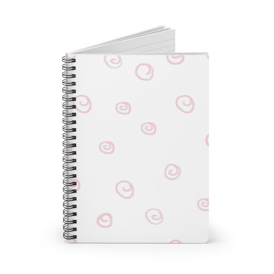 Spiral Notebook — Pink Doodle Spiral Ruled Notebook