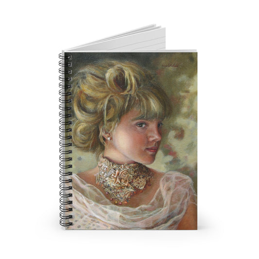 Vintage Portrait Spiral Notebook — Elegant Victorian Lady Art Ruled Journal