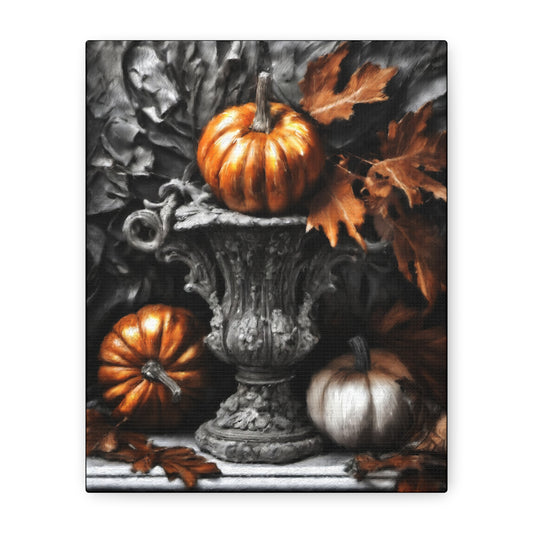 Pumpkins Stretched Canvas Wall Art
