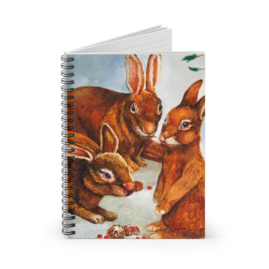 Vintage Bunny Spiral Notebook - Ruled Journal for Spring & Easter