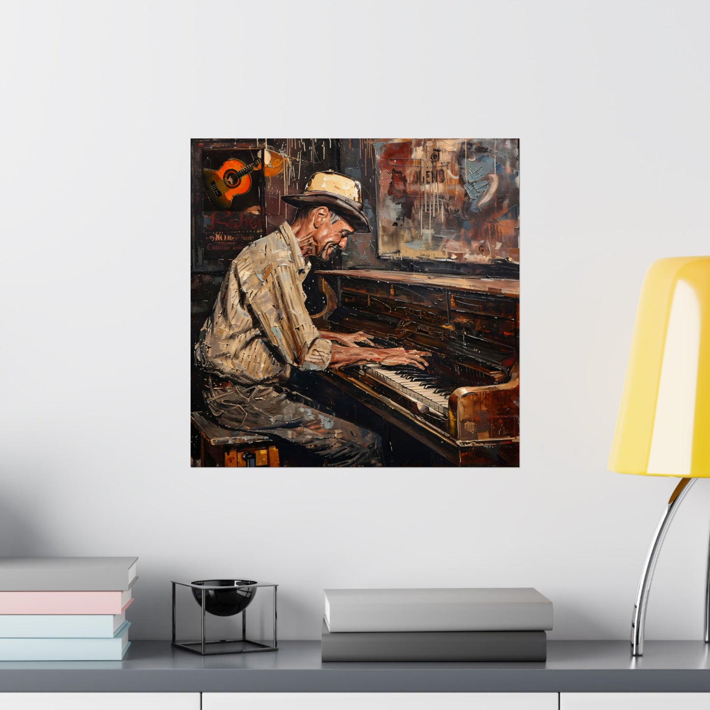 Matte Vertical Posters - Honky Tonk Piano Player