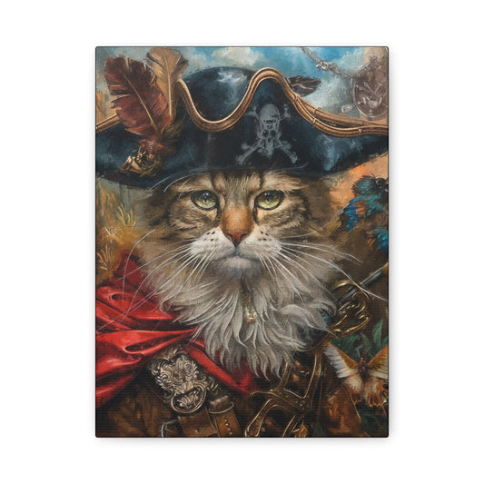 The Feline Buccaneer - Matte Canvas, Stretched, 1.25"