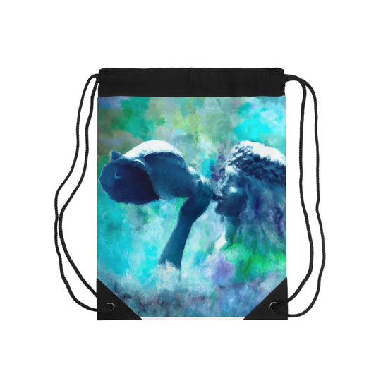 Bohemian Mermaid Drawstring Bag - Eco-Friendly Backpack for Yoga, Gym, Beach, Travel, Festivals | Perfect Gift for Nature Lovers