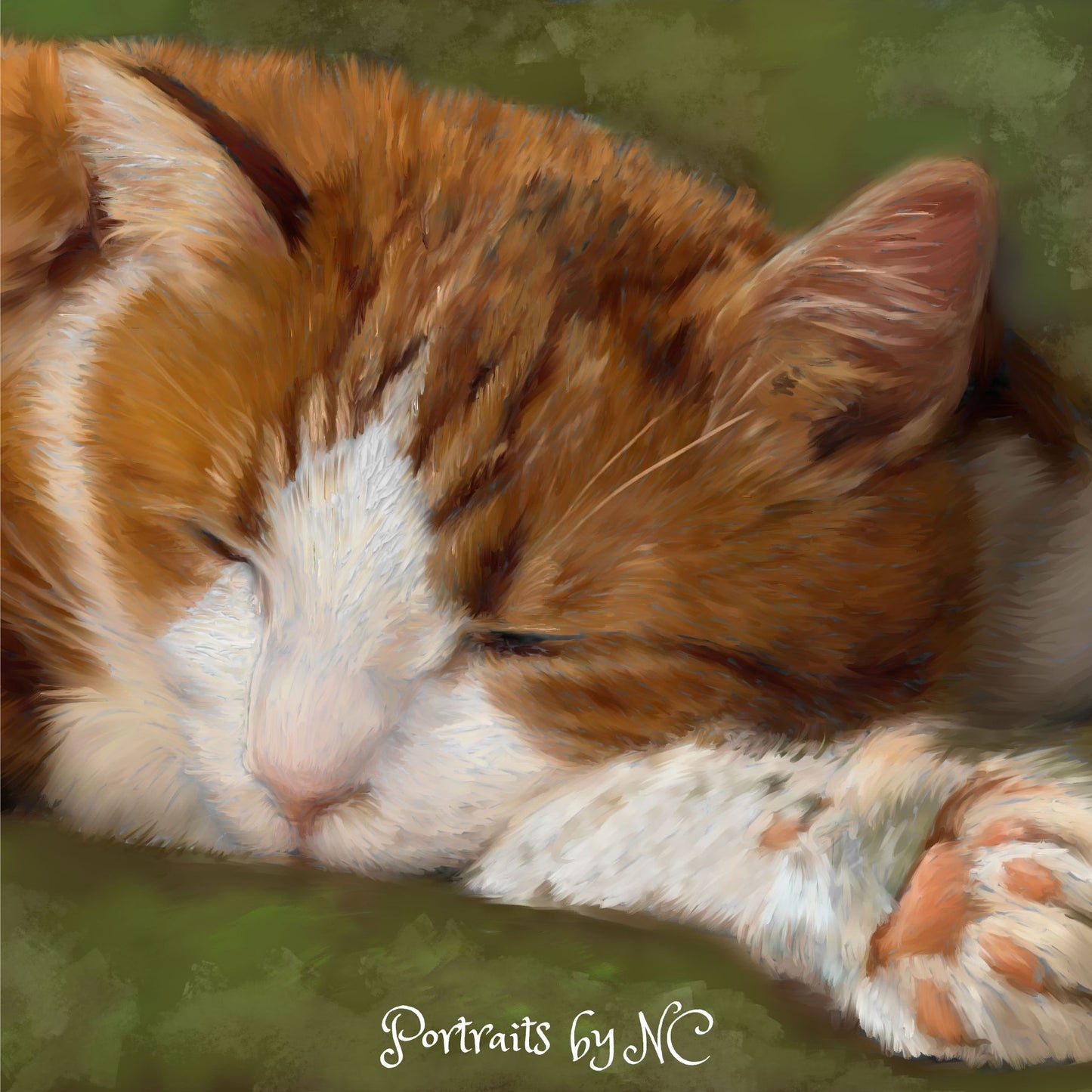 Oil Cat Portrait of Oliver