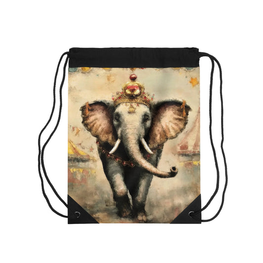 Colorful Elephant Drawstring Bag, Bohemian Backpack, Gym Bag, Travel Tote, Festival Accessory, Animal Lover Gift