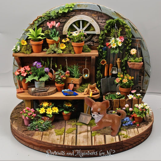 Garden Shack Miniature Diorama - Made to Order