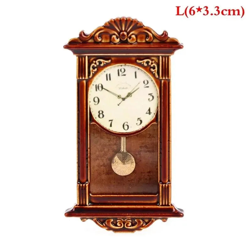 1:12 Dollhouse Miniature Wall Clock - Miniature Home Decor Accessories