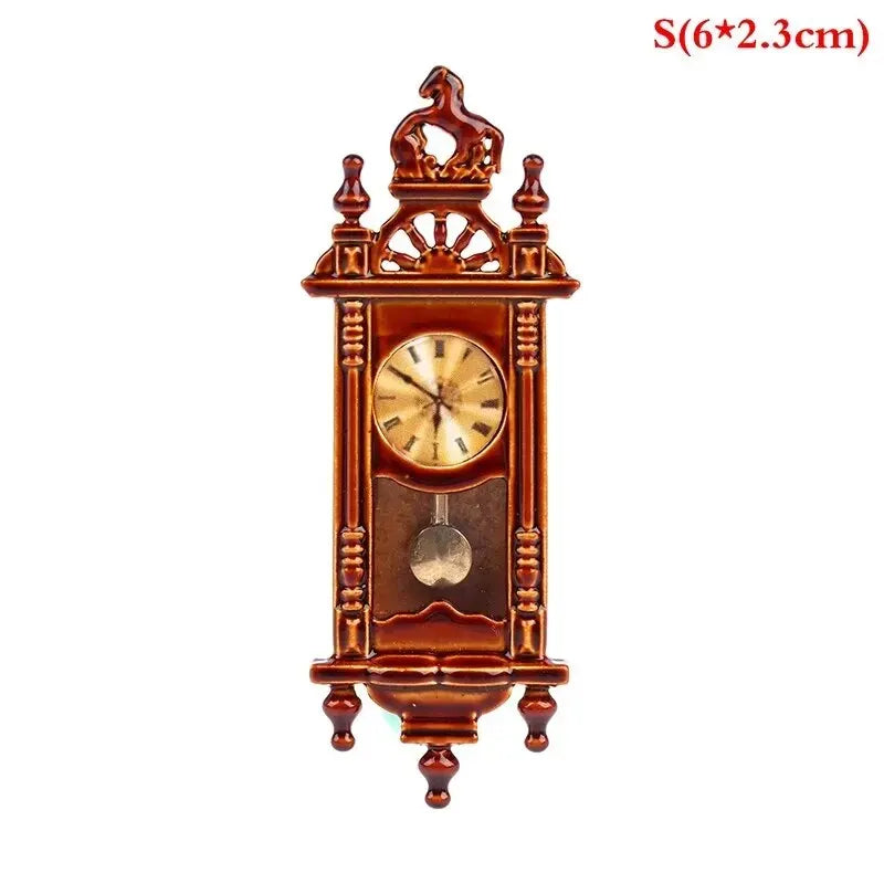 1:12 Dollhouse Miniature Wall Clock - Miniature Home Decor Accessories