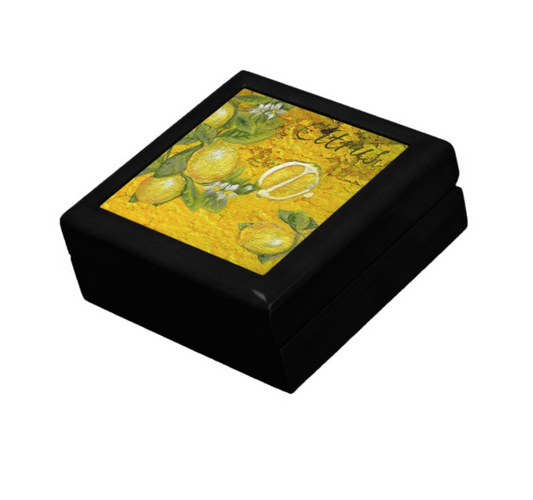 Citrus Keepsake/Jewelry Box - Gifts for Cooks - Wood Lacquer Box