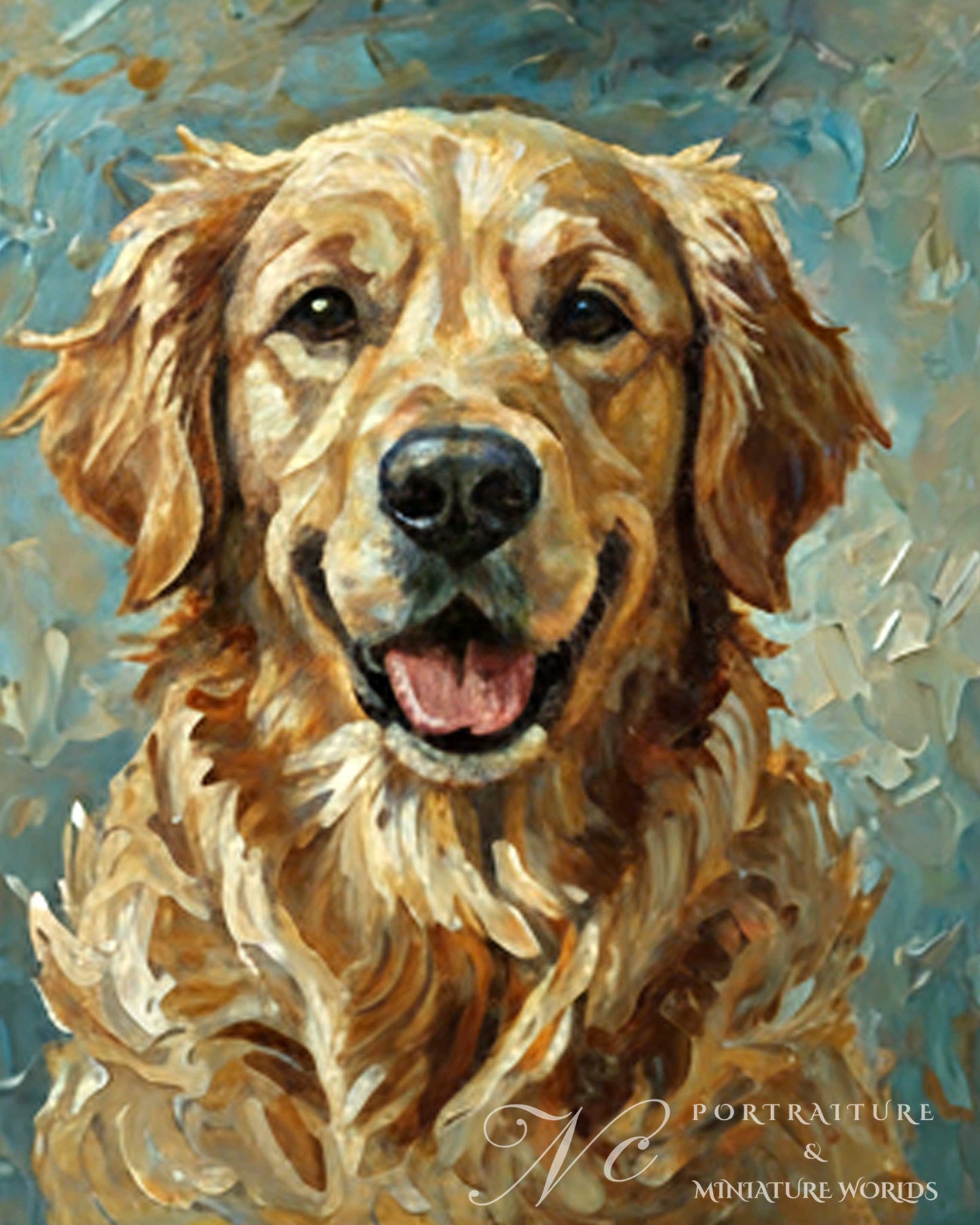 golden retriever.painting