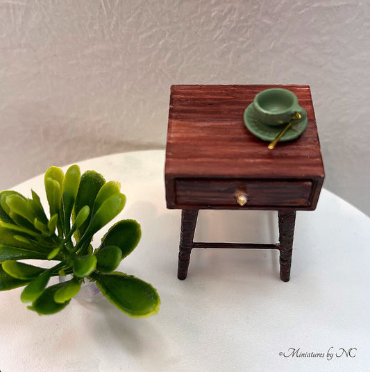 mid-century-end-table-with-cup-and-saucer