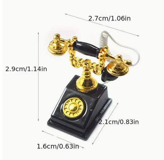 black vintage phone size