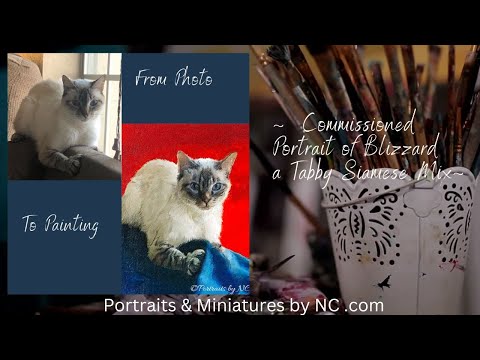 Cat Portrait Painting Video