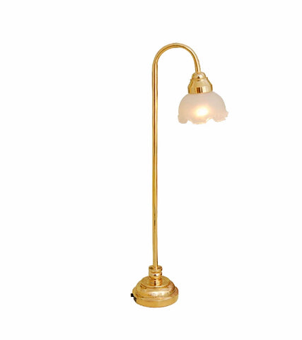 1 12 Scale Dollhouse Mini Flower Shade LED Floor Lamp Battery Type Without Cord