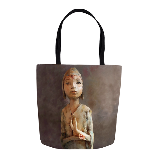 Zen Be With You Yoga Gym Tote Bags Small Back