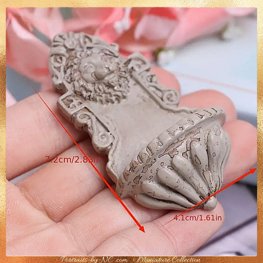 Miniature 1 12 scale lion head fountain size
