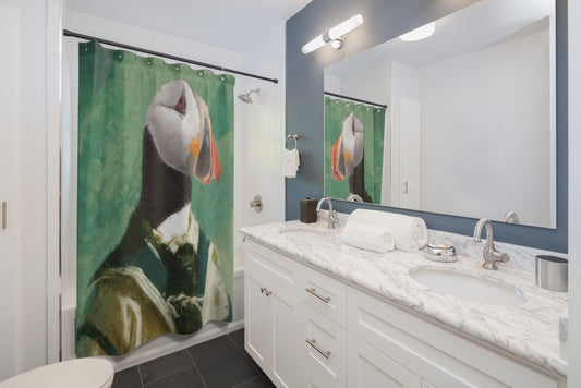 Puffin Ahoi - Shower Curtains