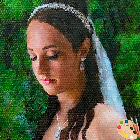 Bridal Portraits Bride in Garden 610 - Portraits by NC