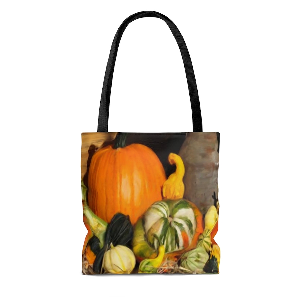 Tote Bag - Bountiful Harvest  Gourds back small