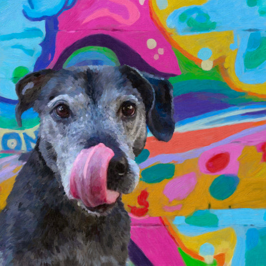 Custom Oil Dog Portrait