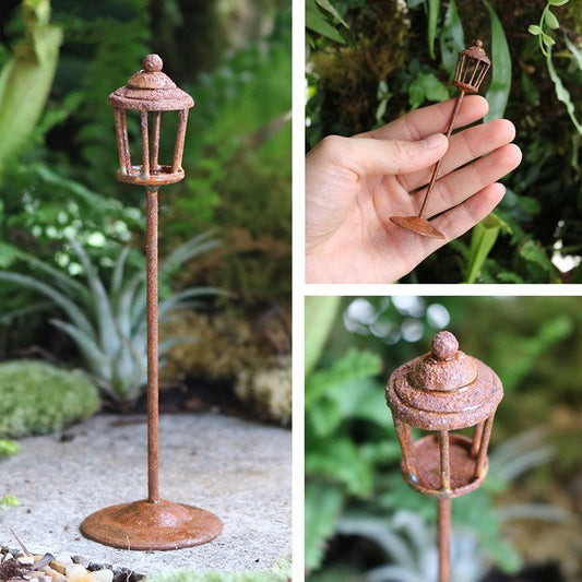Miniature Rustic Vintage Street Lamp Post Media 1 of 5